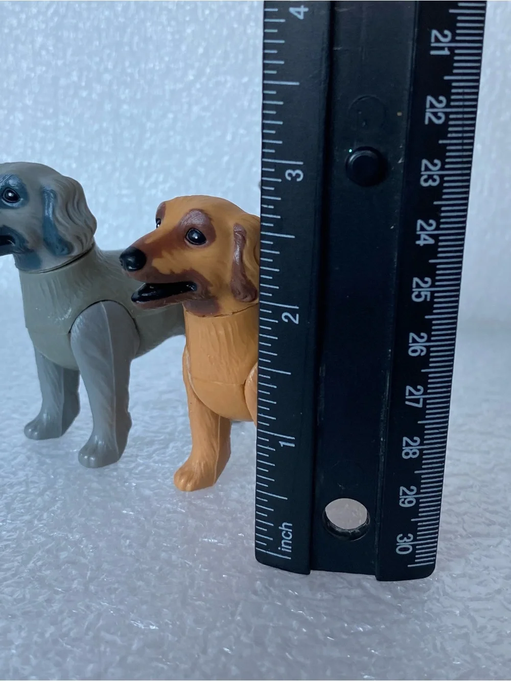 Vintage Barbie Pet Mattel 1981 Afghan Hound Puppies Gray & Brown Dogs